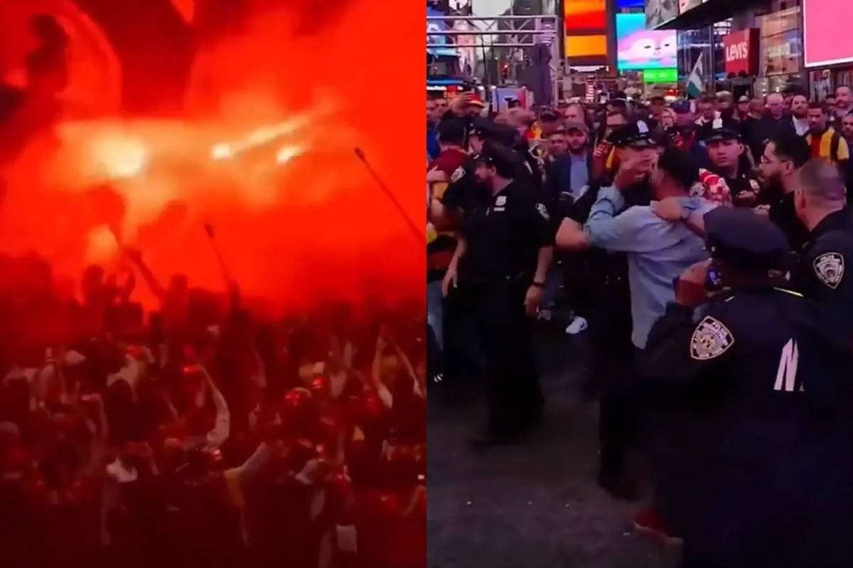 Χάος στη Νέα Υόρκη: Οπαδοί της Εσπεράνς έβαλαν φωτιές και προκάλεσαν επεισόδια (video)