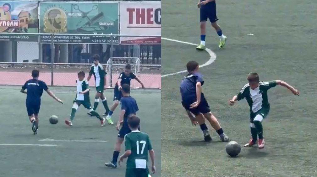 Ο γιος πρώην παίκτη του Παναθηναϊκού ανήκει στις ακαδημίες των «πράσινων» και κάνει... παπάδες με την μπάλα (video)