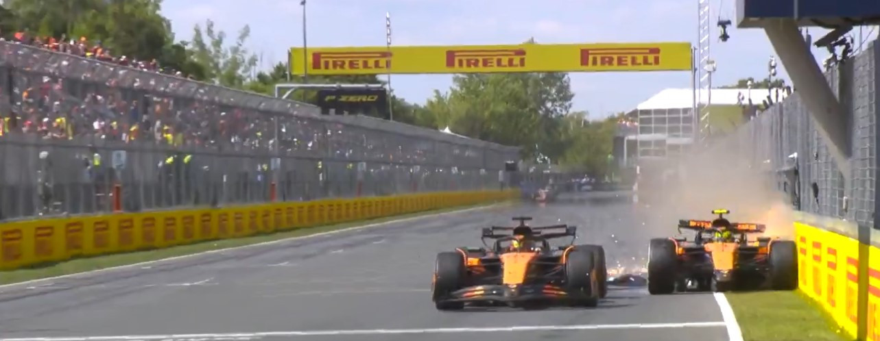 Τρακάρισμα Νόρις με Πιάστρι τρεις γύρους πριν το τέλος (video)