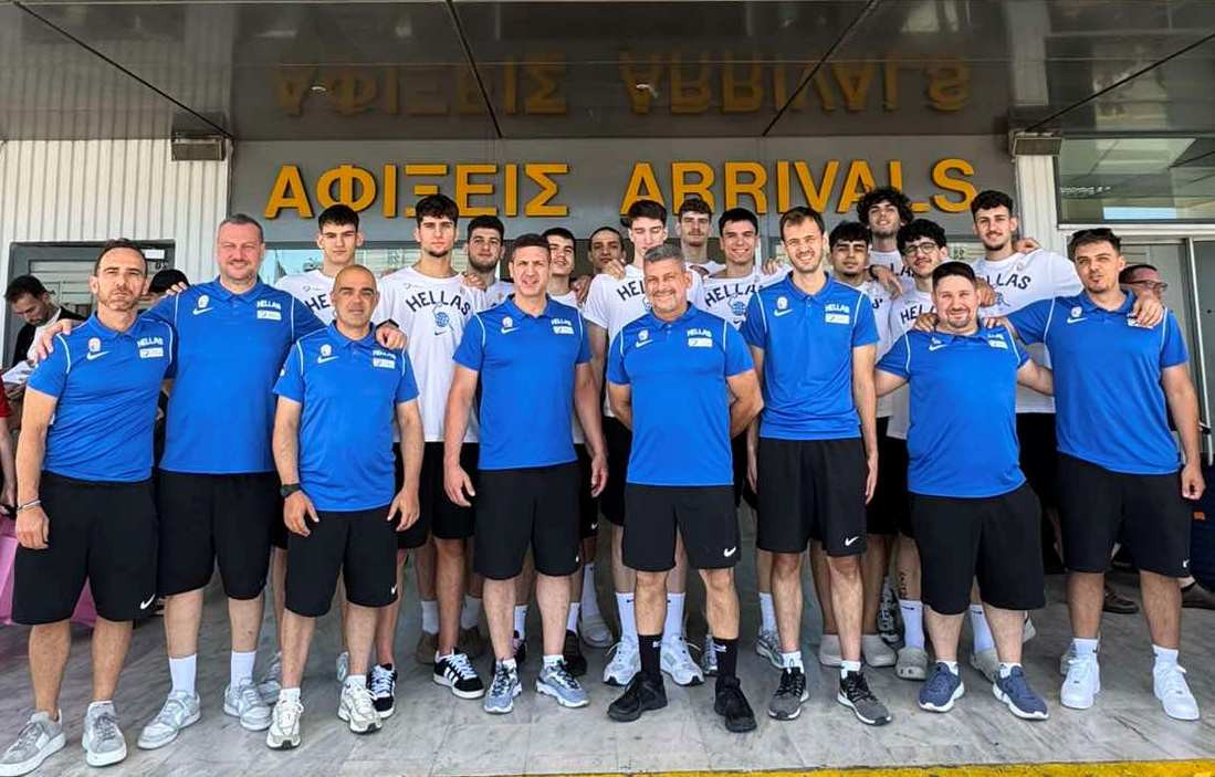 Έφτασε στο Ηράκλειο ενόψει Eurobasket η Εθνική Νέων