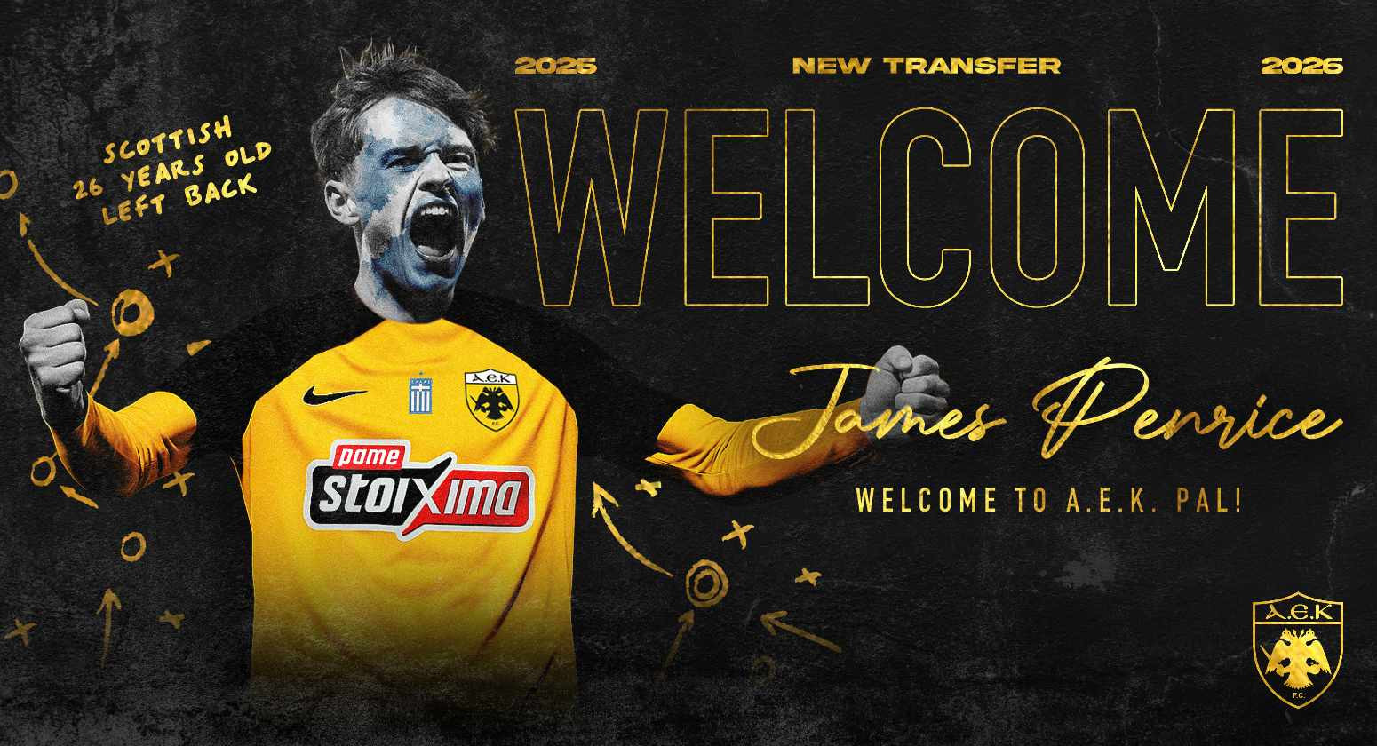 Η ΑΕΚ ανακοίνωσε επίσημα τον Τζέιμς Πενράις