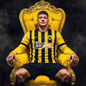 «Derby Hat-Trick King» - Το τρομερό εικαστικό της ΑΕΚ για τον Γιόβιτς