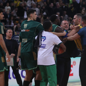 Πιάστηκαν στα χέρια Μποχωρίδης και Γκραντ στο Άρης - Παναθηναϊκός (video)