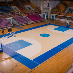 Το ανανεωμένο παρκέ στα «Δύο Αοράκια» ενόψει του Final 8 του Κυπέλλου Ελλάδας