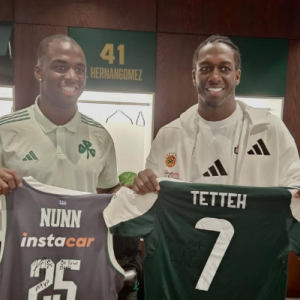 Τεττέη και Ναν αντάλλαξαν φανέλες μετά τις νίκες του Παναθηναϊκού επί των Μπέτις και Ζάλγκιρις