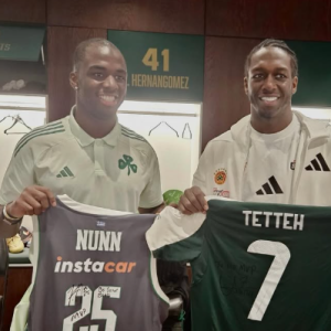 Τεττέη και Ναν αντάλλαξαν φανέλες μετά τις νίκες του Παναθηναϊκού επί των Μπέτις και Ζάλγκιρις