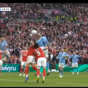 H μεγάλη ευκαιρία του Χάαλαντ να ανοίξει το σκορ στον τελικό (video)