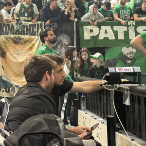 Ο Παντελίδης στη Γλυφάδα για τον τελικό του Παναθηναϊκού (video)