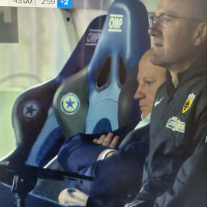 Το βλέμμα του Νίκολιτς μετά το ακυρωθεν γκολ του Βάργκα