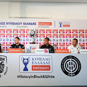 Live streaming η κοινή συνέντευξη Τύπου ΠΑΟΚ και ΟΦΗ για τον τελικό του Κυπέλλου Ελλάδας