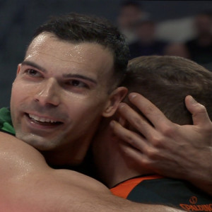 Η αγκαλιά του Σλούκα στον Λάτισεβς στο Παναθηναϊκός - Μονακό