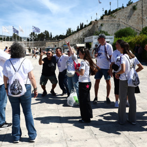 Στο Καλλιμάρμαρο οι οπαδοί της Ρεάλ Μαδρίτης, ετοιμάζονται για τον τελικό της Euroleague (photos)