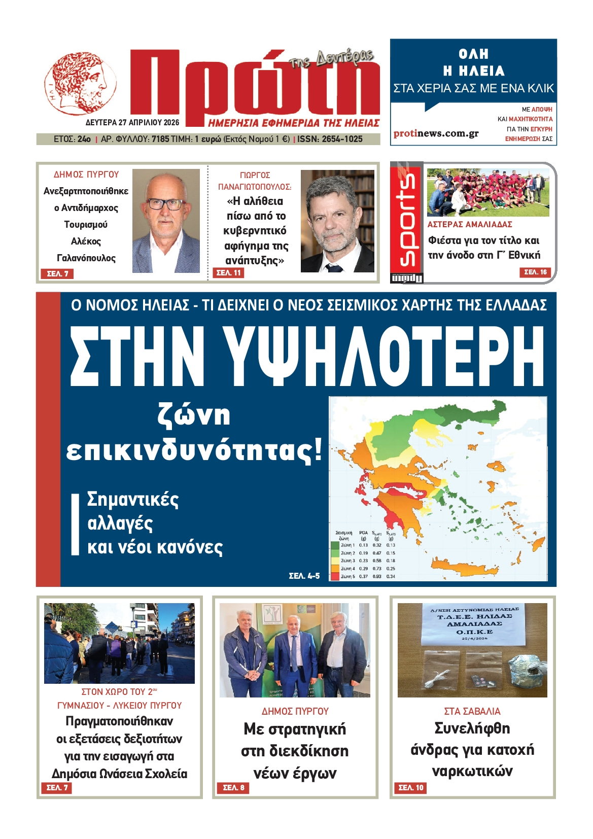 Πρωτοσέλιδο εφημερίδας